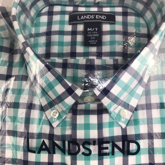 NEW Land’s End Plaid Button Down Shirt - Picture 4 of 9